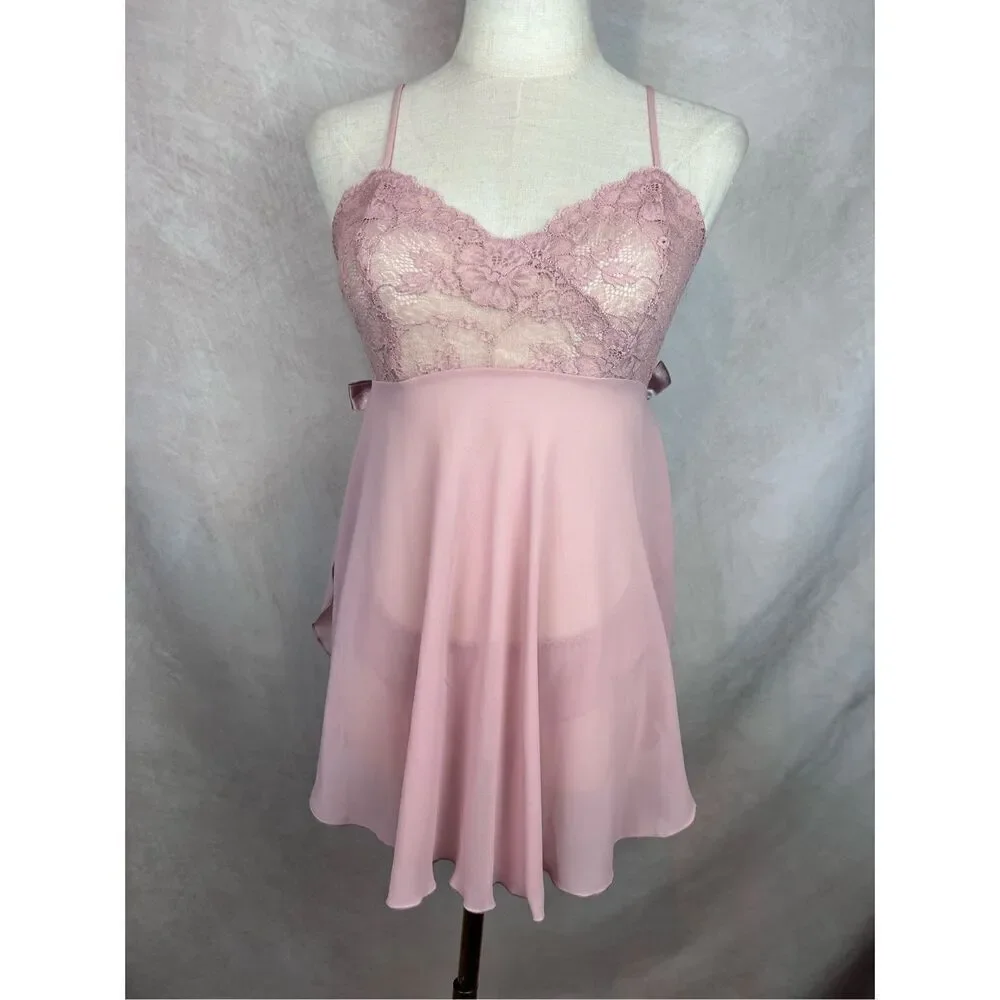 Vintage Y2K Victoria’s Secret Baby Doll Lingerie Set 2pc Panty